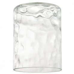 Clear Hammered Cylinder Shade 5-1/4 in. H x 4 in. W for 2-1/4 in. Fitters by Westinghouse