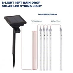 Outdoor 19 ft. Solar Rain Drop Novelty Bulb LED String Light (8-Light Count) by Westinghouse -Westinghouse Shop clear westinghouse string lights sr25st01a 00 4f 1000