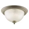 2-Light Cobblestone Interior Ceiling Flush Mount with Frosted Ribbed Glass by Westinghouse