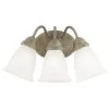 3-Light Cobblestone Interior Wall Fixture with Frosted Glass by Westinghouse