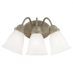 3-Light Cobblestone Interior Wall Fixture with Frosted Glass by Westinghouse