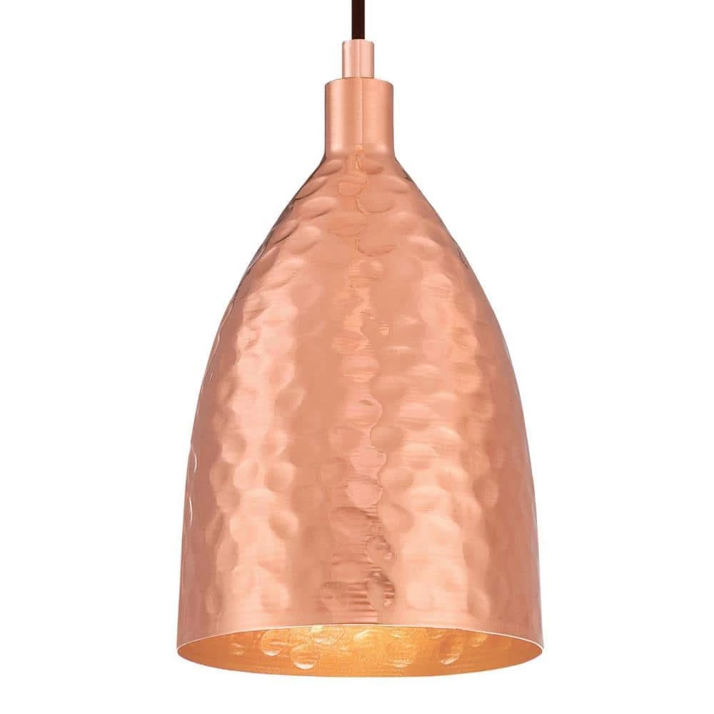 1-Light Hammered Copper Mini Pendant by Westinghouse 3 1-Light Hammered Copper Mini Pendant by Westinghouse - Image 3