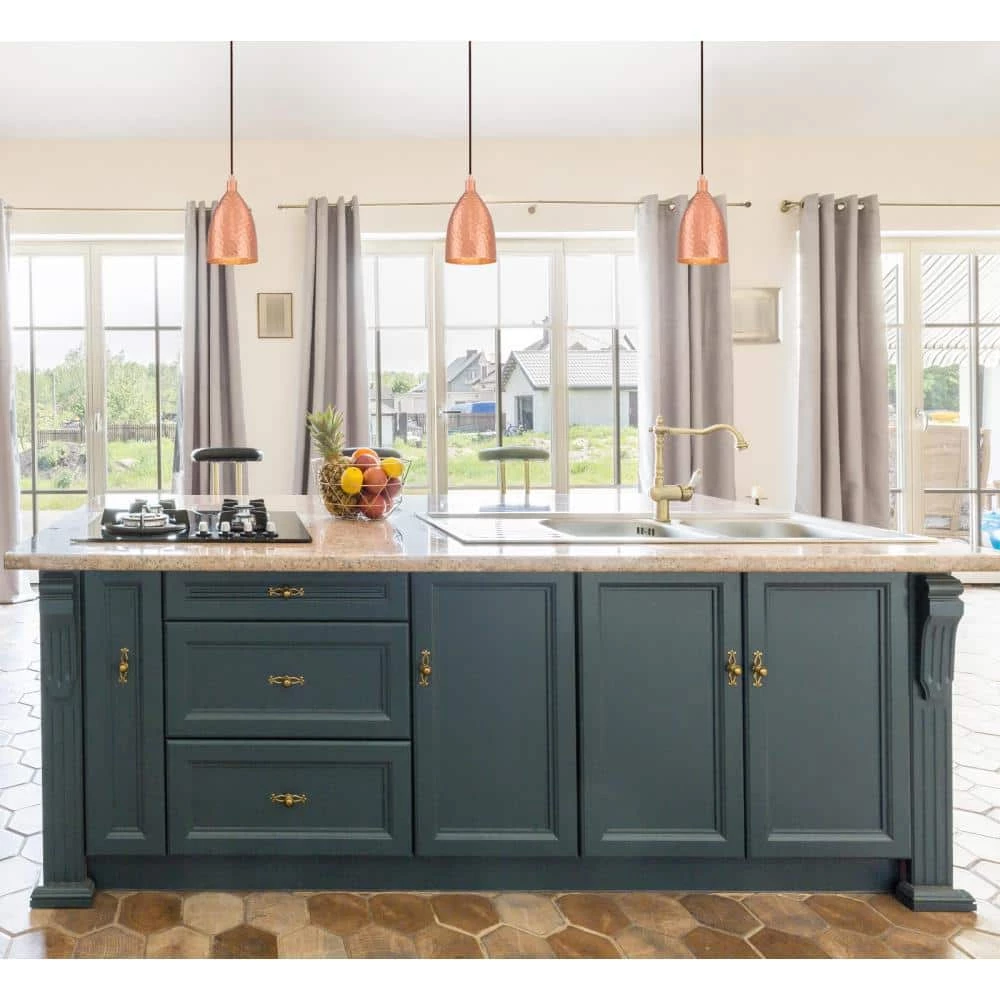 1-Light Hammered Copper Mini Pendant by Westinghouse 2 1-Light Hammered Copper Mini Pendant by Westinghouse - Image 2