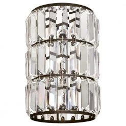 8-7/8 in. Crystal Prism and Oil Rubbed Bronze Cylinder Shade with 2-1/4 in. Fitter and 6 in. W by Westinghouse