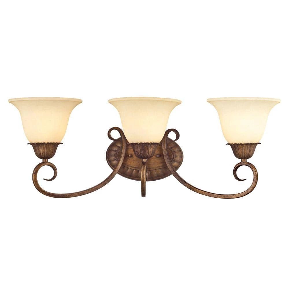 Regal Springs 3-Light Ebony Gold Wall Fixture by Westinghouse 1 Regal Springs 3-Light Ebony Gold Wall Fixture by Westinghouse