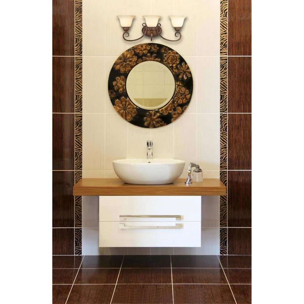 Regal Springs 3-Light Ebony Gold Wall Fixture by Westinghouse 6 Regal Springs 3-Light Ebony Gold Wall Fixture by Westinghouse - Image 6