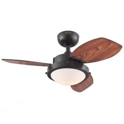 Wengue 30 in. Integrated LED Espresso Ceiling Fan with Light Kit by Westinghouse -Westinghouse Shop espresso westinghouse ceiling fans with lights 7233000 4f 1000