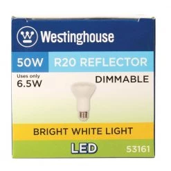 50W Equivalent Bright White R20 Dimmable LED Light Bulb (6 pack) by Westinghouse -Westinghouse Shop frost westinghouse led light bulbs 5316120 44 1000