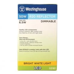 50W Equivalent Bright White R20 Dimmable LED Light Bulb (6 pack) by Westinghouse -Westinghouse Shop frost westinghouse led light bulbs 5316120 fa 1000