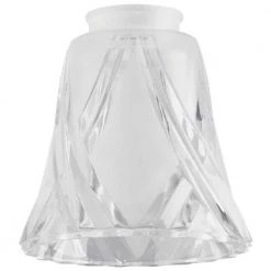 5-1/4 in. Frosted and Clear Cross Shade with 2-1/4 in. Fitter and 5 in. Width by Westinghouse