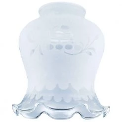 4-13/16 in. Handblown Frosted Etched Grape Design Crimp Shade with 2-1/4 in. Fitter and 4-1/4 in. Width by Westinghouse