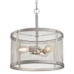 Emmett 3-Light Galvanized Steel Pendant by Westinghouse -Westinghouse Shop galvanized steel westinghouse chandeliers 6371200 c3 1000