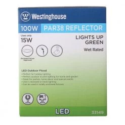 100W Equivalent Green PAR38 LED Weatherproof Flood Light Bulb (6-Pack) by Westinghouse -Westinghouse Shop green westinghouse colored light bulbs 3314920 1f 1000