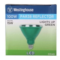 100W Equivalent Green PAR38 LED Weatherproof Flood Light Bulb (6-Pack) by Westinghouse -Westinghouse Shop green westinghouse colored light bulbs 3314920 44 1000