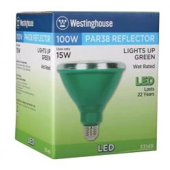 100W Equivalent Green PAR38 LED Weatherproof Flood Light Bulb (6-Pack) by Westinghouse -Westinghouse Shop green westinghouse colored light bulbs 3314920 4f 1000