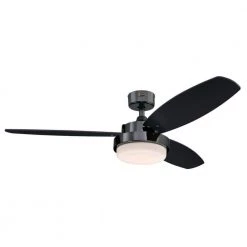 Alloy LED 52 in. Integrated LED Gun Metal Ceiling Fan with Light Kit and Remote Control by Westinghouse