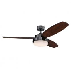 Alloy LED 52 in. Integrated LED Gun Metal Ceiling Fan with Light Kit and Remote Control by Westinghouse -Westinghouse Shop gun metal westinghouse ceiling fans with lights 7220300 fa 1000