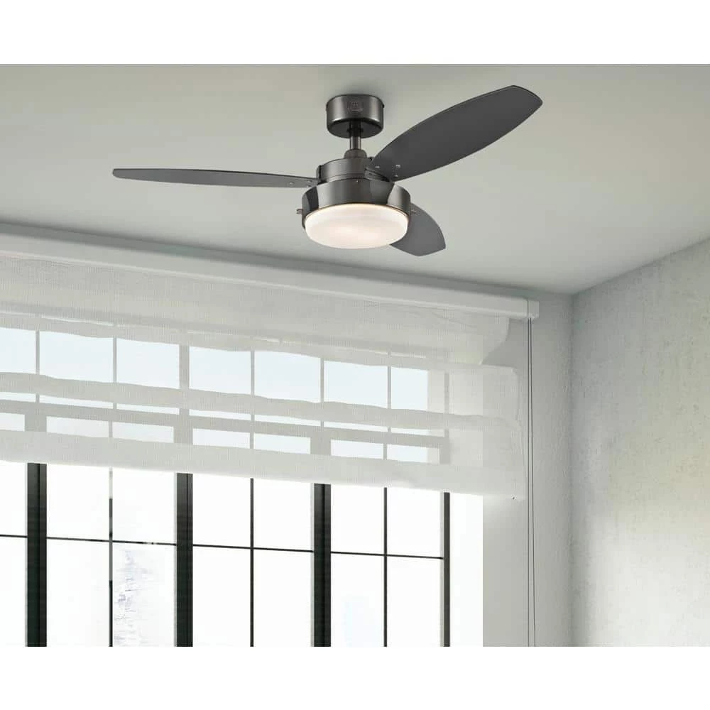 Alloy 42 in. LED Gun Metal Ceiling Fan with Light Kit by Westinghouse 5 Alloy 42 in. LED Gun Metal Ceiling Fan with Light Kit by Westinghouse - Image 5