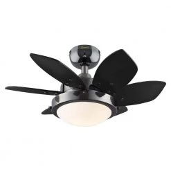 Quince LED 24 in. LED Gun Metal Ceiling Fan with Light Fixture by Westinghouse