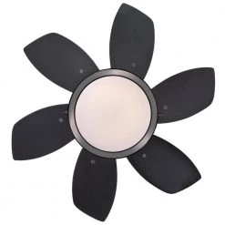 Quince LED 24 in. LED Gun Metal Ceiling Fan with Light Fixture by Westinghouse -Westinghouse Shop gun metal westinghouse ceiling fans with lights 7224600 c3 1000