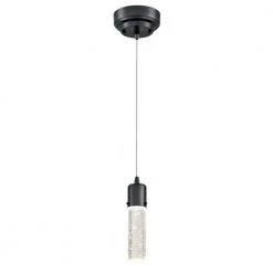 Cava 40-Watt Equivalent Gun Metal Integrated LED Mini Pendant with Bubble Glass by Westinghouse