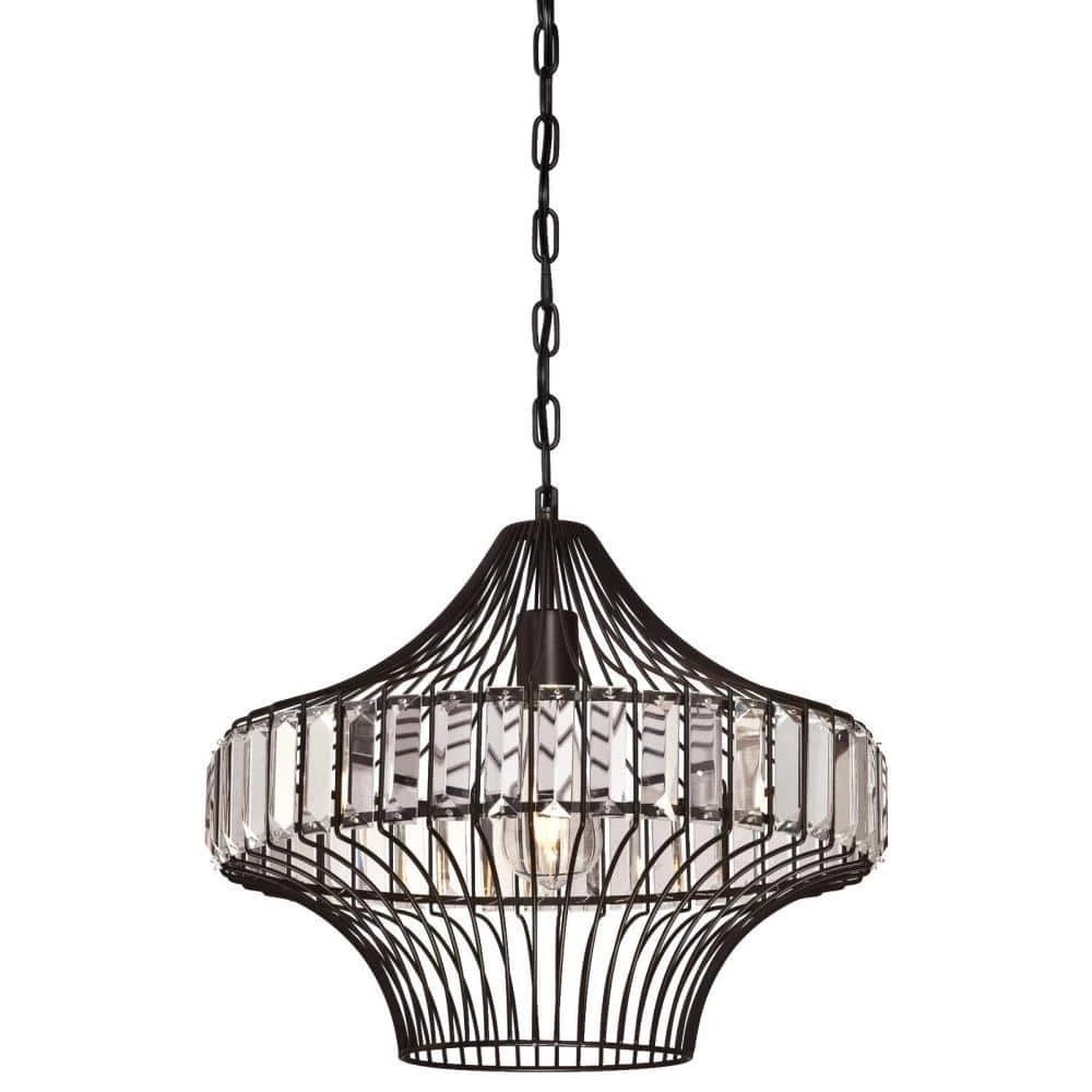 1-Light Matte Black Pendant by Westinghouse 1 1-Light Matte Black Pendant by Westinghouse