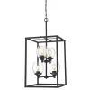 Ardleigh 4-Light Matte Black Chandelier with Clear Glass Shades by Westinghouse