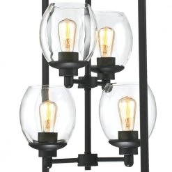 Ardleigh 4-Light Matte Black Chandelier with Clear Glass Shades by Westinghouse -Westinghouse Shop matte black westinghouse chandeliers 6328000 c3 1000