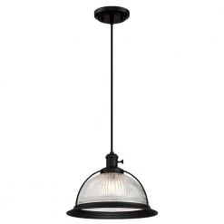 1-Light Matte Black Pendant by Westinghouse