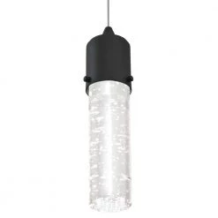 Cava 40-Watt Equivalent Matte Black Integrated LED Mini Pendant with Bubble Glass by Westinghouse -Westinghouse Shop matte black westinghouse chandeliers 6372300 c3 1000