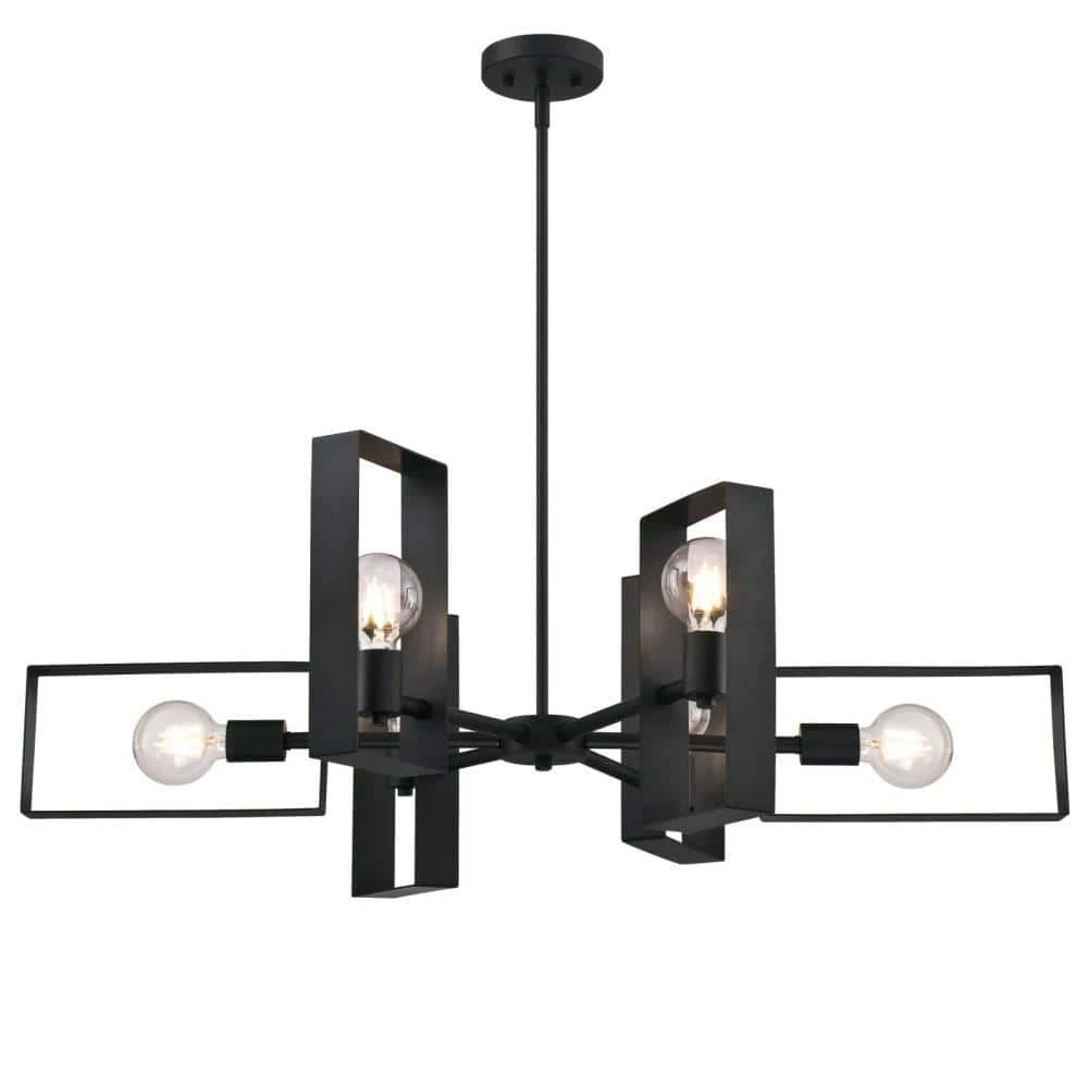 Porter 6-Light Matte Black Chandelier by Westinghouse 1 Porter 6-Light Matte Black Chandelier by Westinghouse
