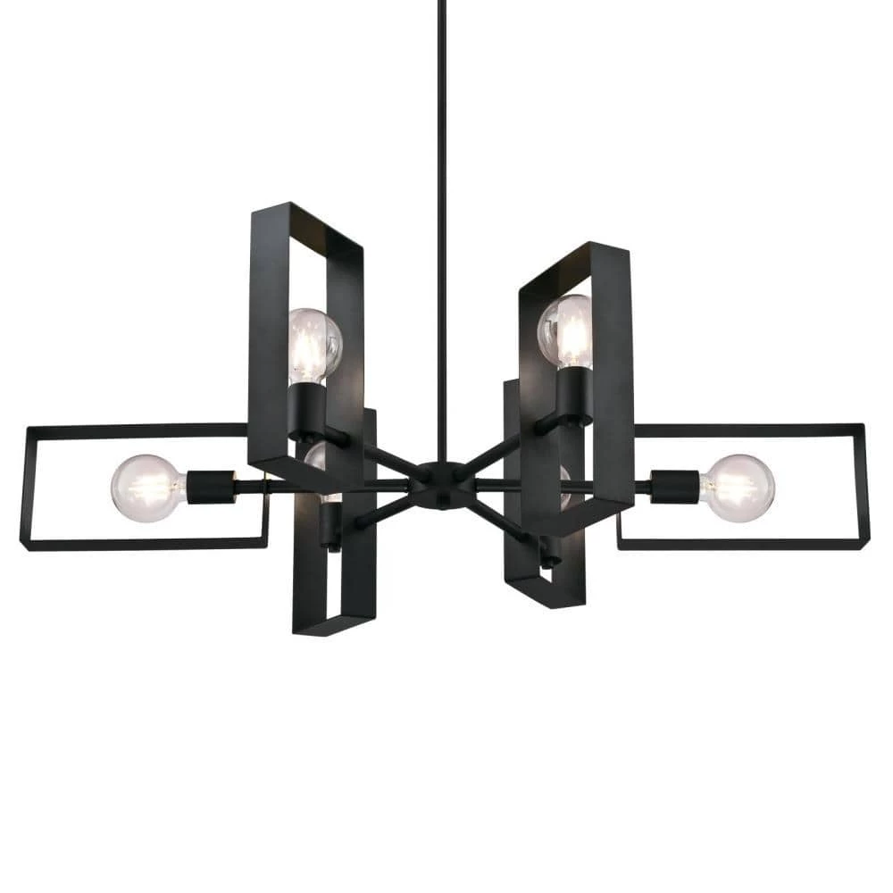 Porter 6-Light Matte Black Chandelier by Westinghouse 2 Porter 6-Light Matte Black Chandelier by Westinghouse - Image 2
