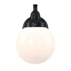 Eddystone 1-Light Matte Black Outdoor Wall Mount Sconce with White Opal Glass, Dusk to Dawn Sensor by Westinghouse 9 Eddystone 1-Light Matte Black Outdoor Wall Mount Sconce with White Opal Glass, Dusk to Dawn Sensor by Westinghouse -Westinghouse Shop matte black westinghouse outdoor sconces 6121400 c3 1000