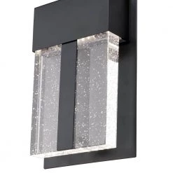Cava II 1-Light Matte Black LED Outdoor Wall Sconce Light with Bubble Glass by Westinghouse -Westinghouse Shop matte black westinghouse outdoor sconces 6578900 1f 1000