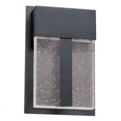 Cava II 1-Light Matte Black LED Outdoor Wall Sconce Light with Bubble Glass by Westinghouse -Westinghouse Shop matte black westinghouse outdoor sconces 6578900 fa 1000