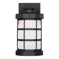 Barkley 1-Light Matte Black LED Outdoor Dimmable Wall Mount Lantern with Frosted Glass by Westinghouse -Westinghouse Shop matte black westinghouse outdoor sconces 6579100 1f 1000