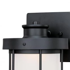 Barkley 1-Light Matte Black LED Outdoor Dimmable Wall Mount Lantern with Frosted Glass by Westinghouse -Westinghouse Shop matte black westinghouse outdoor sconces 6579100 c3 1000