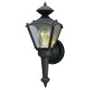 1-Light Matte Black Steel Exterior Wall Coach Light Sconce with Clear Glass Panels by Westinghouse