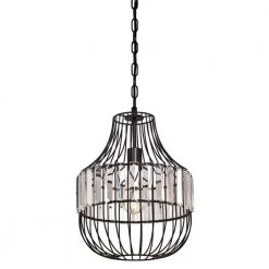 1-Light Matte Black Pendant by Westinghouse