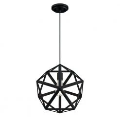 1-Light Matte Black Pendant by Westinghouse