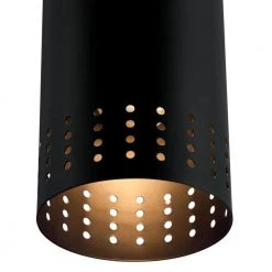 Phelps 1-Light Matte Black Mini Pendant with Perforated Metal Shade by Westinghouse -Westinghouse Shop matte black westinghouse pendant lights 6356600 4f 1000