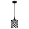 Waltz 1-Light Matte Black Mini Pendant with Crystal Accents by Westinghouse