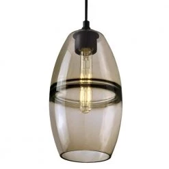 Soren 1-Light Matte Black Mini Pendant with Ash Glass Shade by Westinghouse -Westinghouse Shop matte black westinghouse pendant lights 6366400 c3 1000