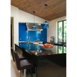 Soren 1-Light Matte Black Mini Pendant with Sapphire Glass Shade by Westinghouse 11 Soren 1-Light Matte Black Mini Pendant with Sapphire Glass Shade by Westinghouse -Westinghouse Shop matte black westinghouse pendant lights 6366600 31 1000