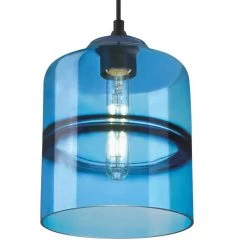 Soren 1-Light Matte Black Mini Pendant with Sapphire Glass Shade by Westinghouse 8 Soren 1-Light Matte Black Mini Pendant with Sapphire Glass Shade by Westinghouse -Westinghouse Shop matte black westinghouse pendant lights 6366600 c3 1000