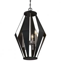 Coltin 6-Light Matte Black with Dark Pewter Accents Chandelier by Westinghouse -Westinghouse Shop matte blk w dark pew westinghouse chandeliers 6367700 c3 1000