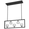 Zoa 5-Light Matte Brushed Gun Metal LED Chandelier with Crystal Glass Shades by Westinghouse