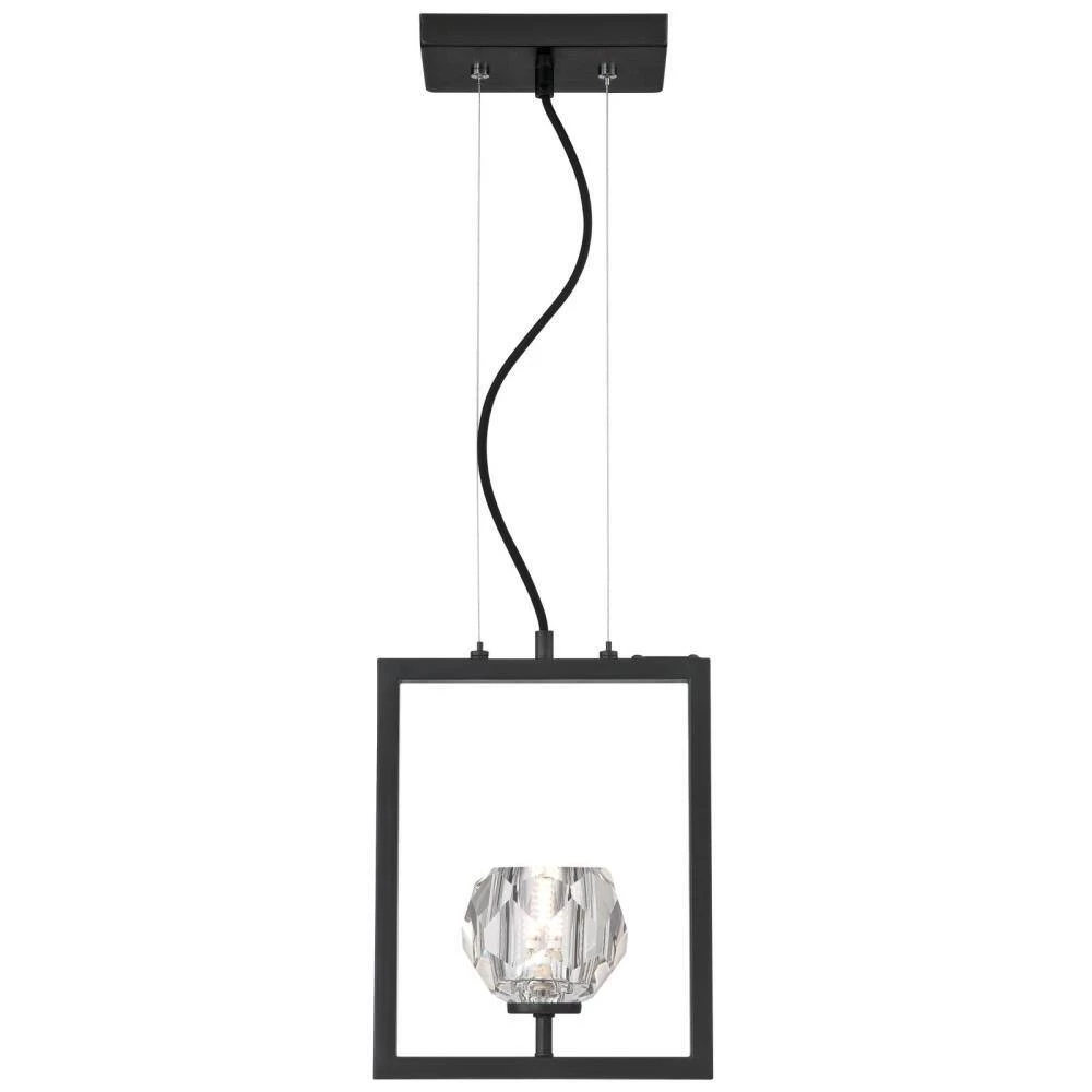 Zoa 1-Light Matte Brushed Gun Metal LED Pendant with Crystal Glass Shade by Westinghouse 4 Zoa 1-Light Matte Brushed Gun Metal LED Pendant with Crystal Glass Shade by Westinghouse - Image 4