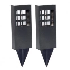 Solar Matte Pearl Gray LED Bollard Light (2-Pack) by Westinghouse