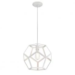 1-Light Matte White Pendant by Westinghouse